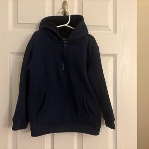Boy’s Navy Half-Zip Hooded Sweatshirt